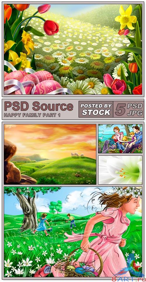 PSD Source - Happy Family (PART 1) PSD Source - Happy Family (PART 1)