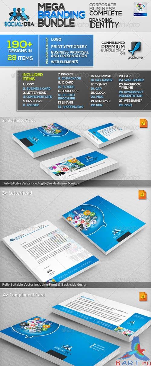 GraphicRiver Socialidea: Social Media ID Mega Branding Bundle