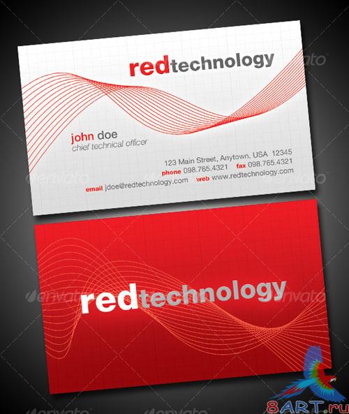 GraphicRiver - Red Technology Business Card GraphicRiver - Red Technology Business Card