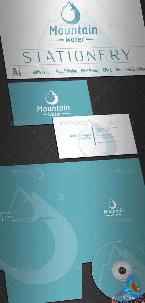 GraphicRiver Mountain Water Stationery