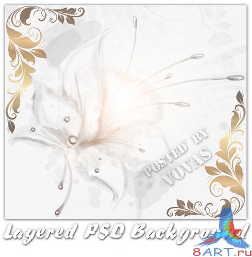 Layered Flower Background Layered Flower Background