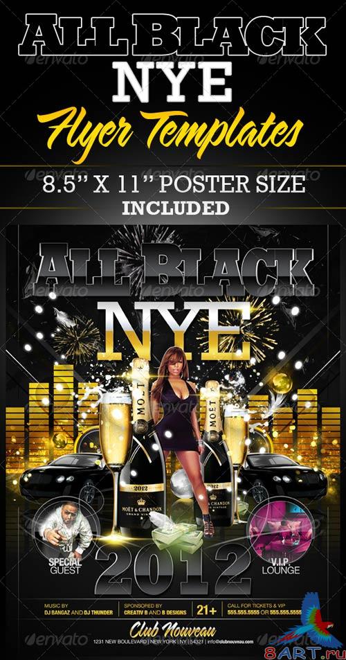 GraphicRiver All Black NYE Flyer Templates