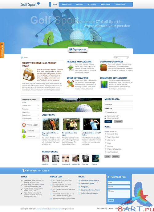 5 WebSite ZooTemplate for Joomla 1.6