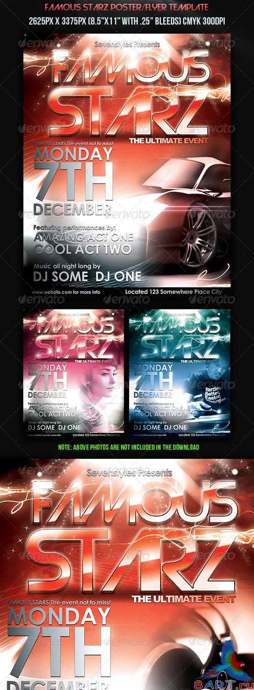Famous Starz Flyer/Poster Template - GraphicRiver Famous Starz Flyer/Poster Template - GraphicRiver