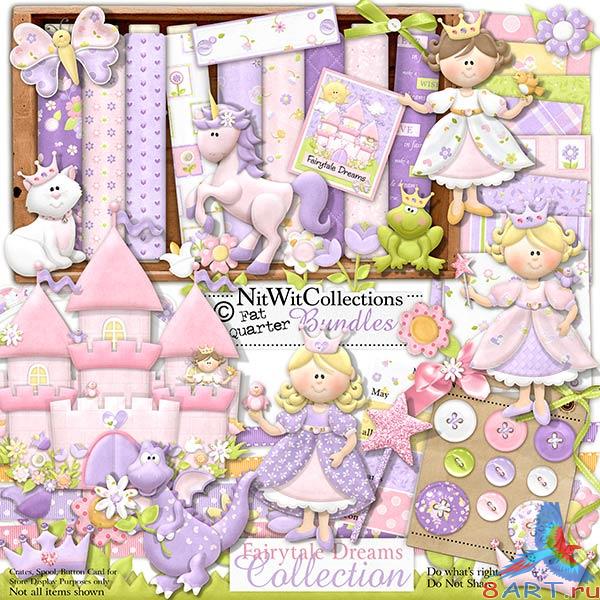 Скрап-набор с целью девочек - Fairytale Dreams Скрап-набор с целью девочек - Fairytale Dreams