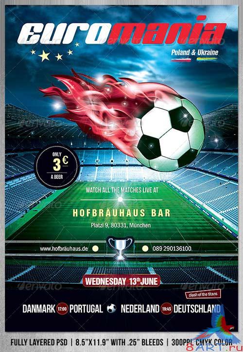 GraphicRiver EuroMania Football (Soccer) Poster/Flyer