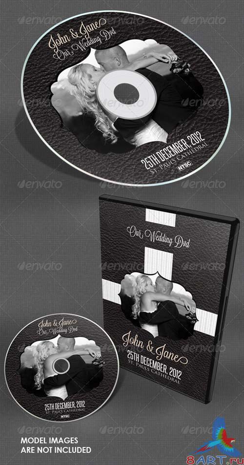 GraphicRiver Dark Vintage Wedding DVD Cover Template GraphicRiver Dark Vintage Wedding DVD Cover Template
