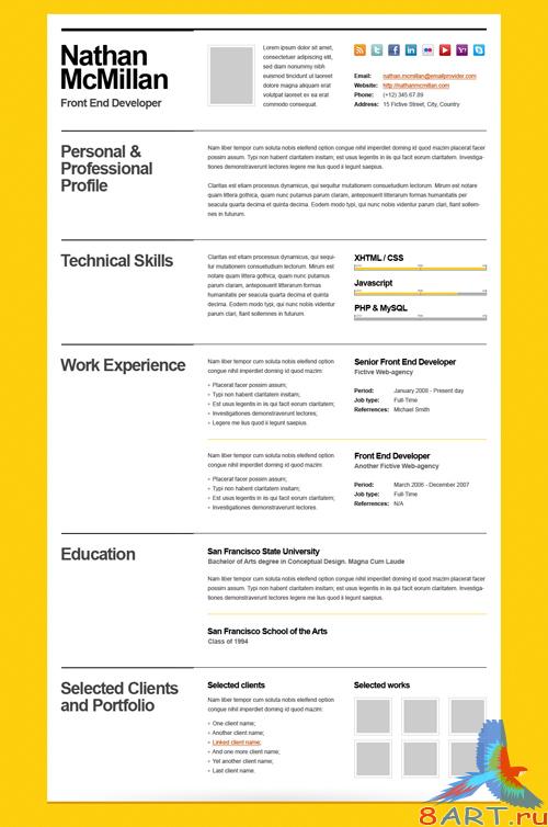 Bold cv-resume template minimal smart Bold cv-resume template minimal smart