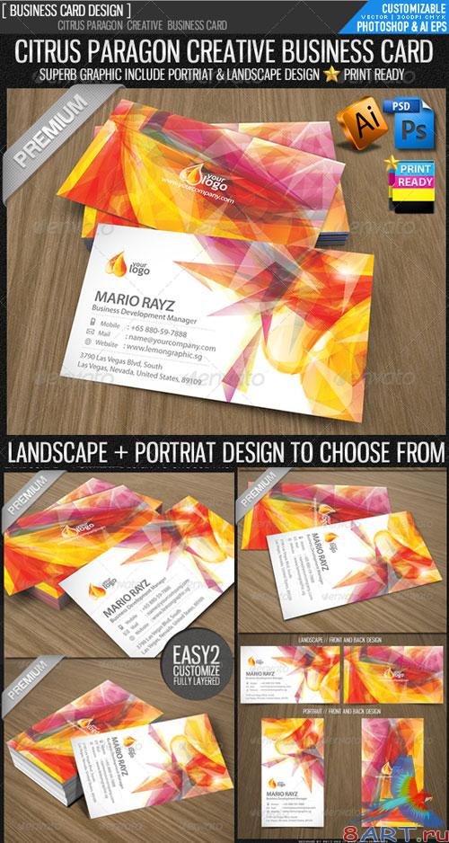 Citrus paragon corporate business card
