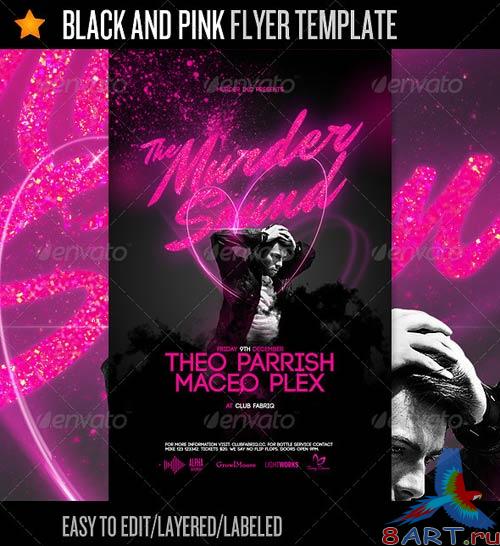 GraphicRiver Black And Pink - Flyer Template