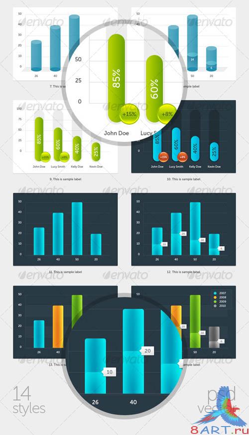 GraphicRiver Bar Charts Infographic Elements GraphicRiver Bar Charts Infographic Elements