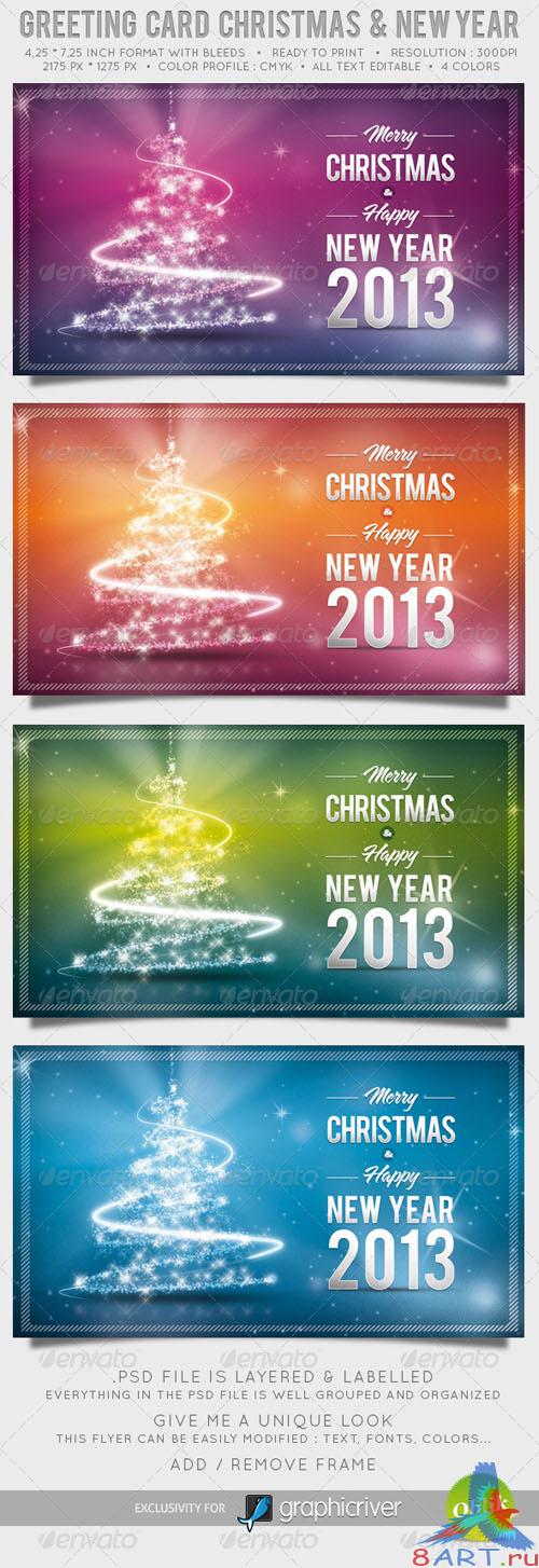 GraphicRiver - Greeting Card Christmas and New Year 1028757