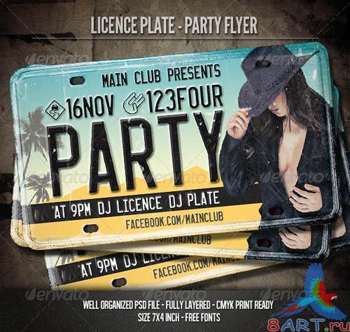 GraphicRiver Licence Plate - Party Flyer