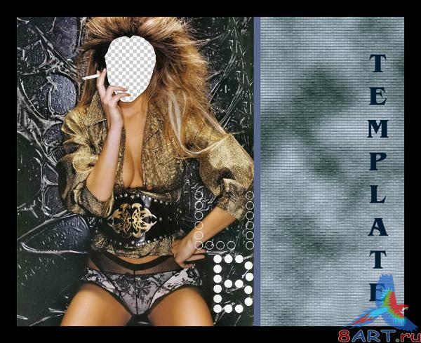     Photoshop -girl with a cigaret