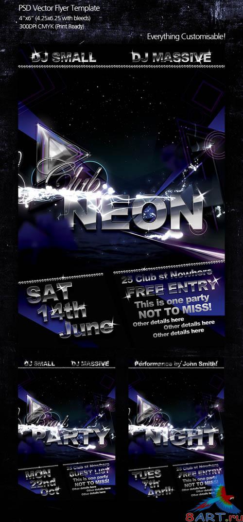 Glam flyer for a club