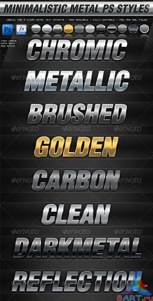 GraphicRiver Minimalistic Metal Photoshop Styles GraphicRiver Minimalistic Metal Photoshop Styles