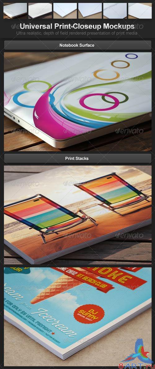 GraphicRiver Universal Print-Closeup Mockups