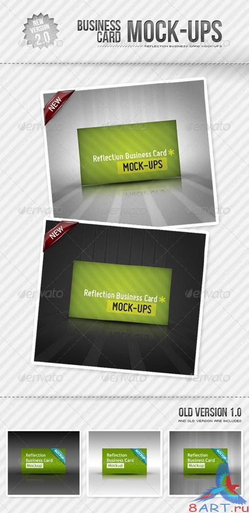 GraphicRiver - Reflection Business Card Mockup 154427