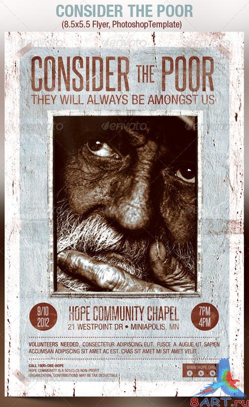 GraphicRiver Consider The Poor Charity Organization Flyer