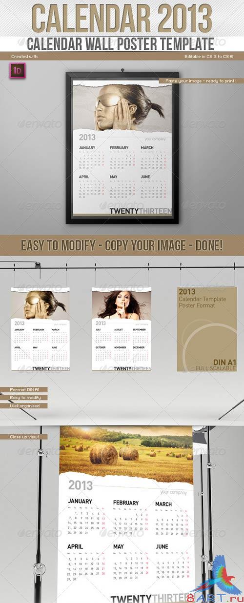 GraphicRiver 2013 Calendar // Wall Poster Template // Paper Rip