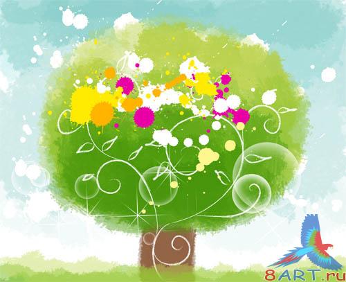 PSD - Fantasy Style Tree PSD - Fantasy Style Tree