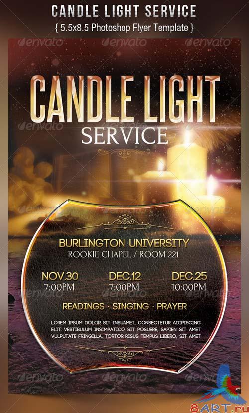 GraphicRiver Candle Light Service Flyer Templates