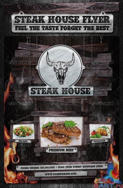 GraphicRiver Steak House Flyer Template