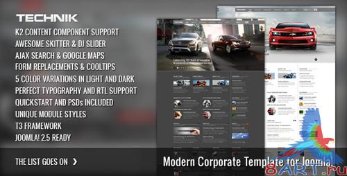 ThemeForest - Technik v1.1.0 - Modern Corporate Template for Joomla! (Update)