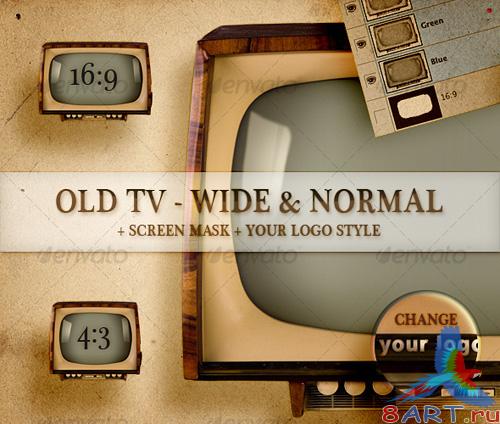 Old TV - Wide and Normal - GraphicRiver