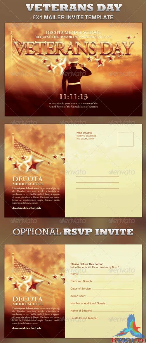 GraphicRiver Veterans Day Mailer Invite Template