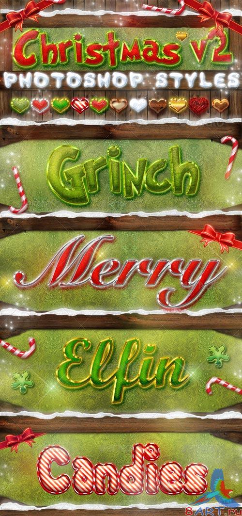 GraphicRiver Christmas Photoshop Styles V2