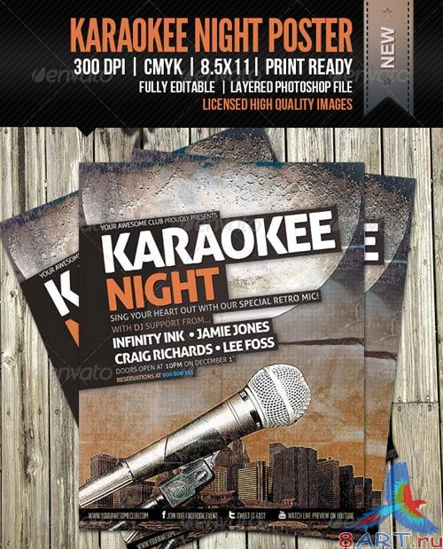 GraphicRiver KaraoKEE Night Poster