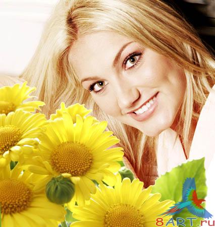 Photoframe - Yellow Flowers - Желтые цветы(Рамка в видах фотографии для 8 марта ) Photoframe - Yellow Flowers - Желтые цветы(Рамка в видах фотографии для 8 марта )