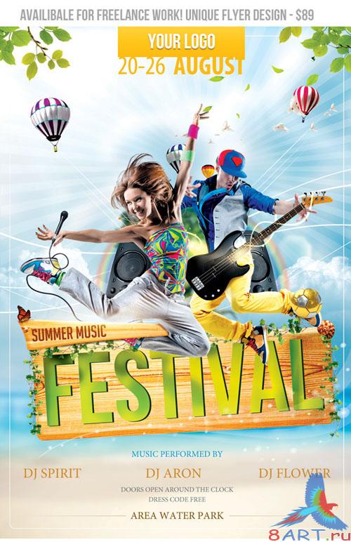 Summer Music Festival PSD Template