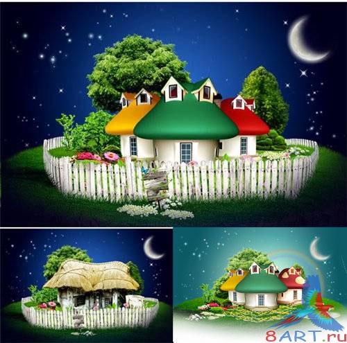 Cottages of psd