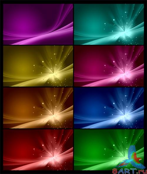 PSD Source - Colored Radioactive Rays Backgrounds