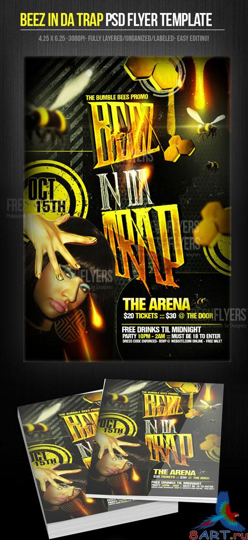 Beez in da Trap Flyer/Poster PSD Template