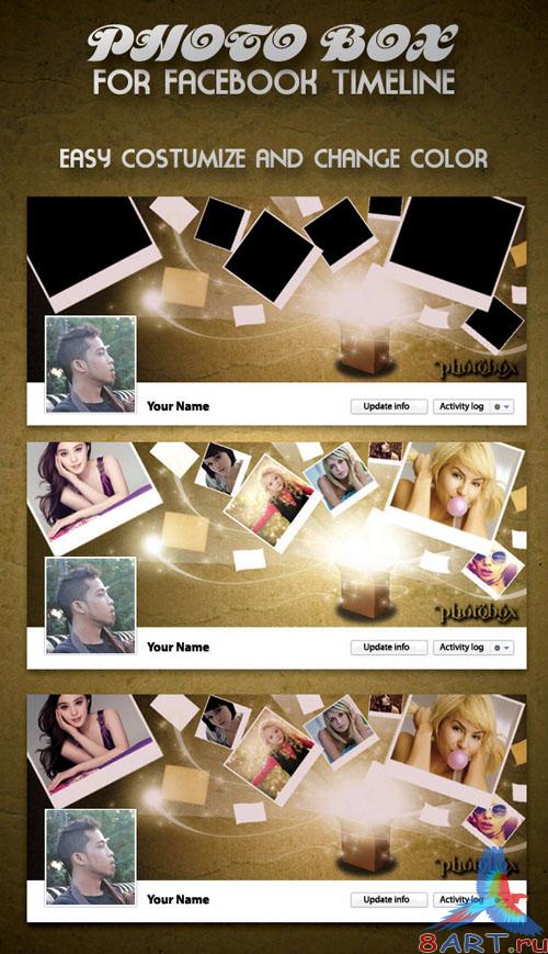 PhotoBox Faacebook Timeline PSD Template