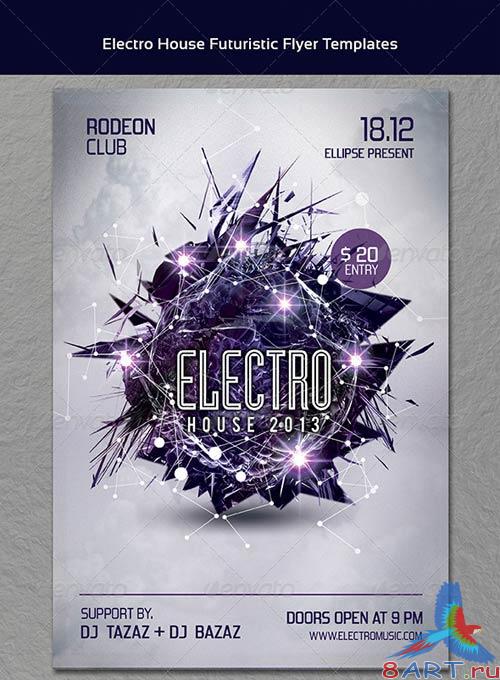 GraphicRiver Electro House Futuristic Party Flyer Templates