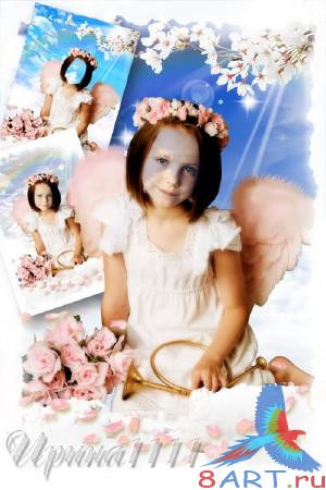 Детский привычка с целью Photoshop - малый ангел Детский привычка с целью Photoshop - малый ангел