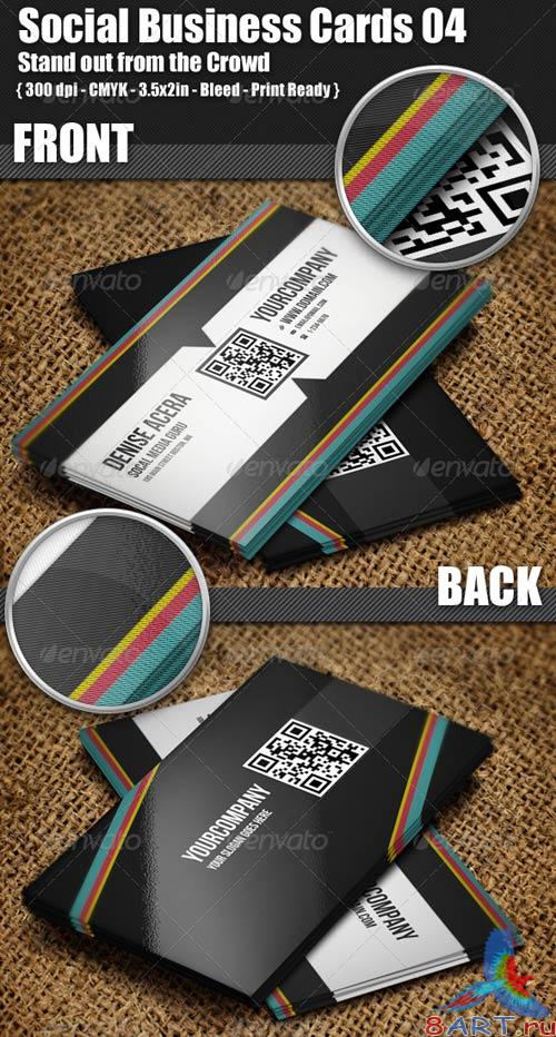 GraphicRiver Social Business Cards 04