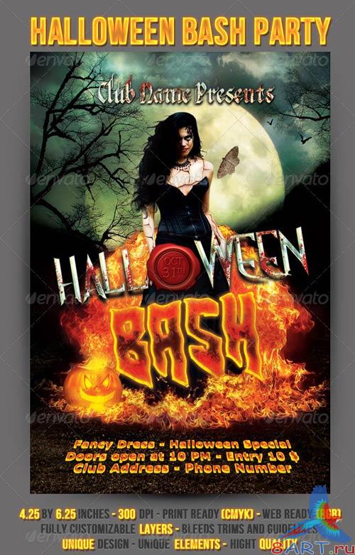 GraphicRiver Halloween Bash Party Flyer