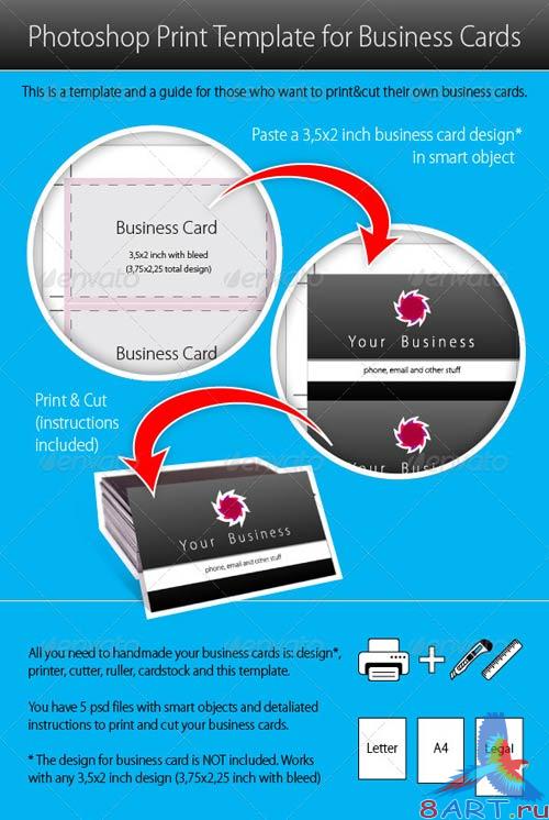 GraphicRiver Photoshop Print Template for Business Cards