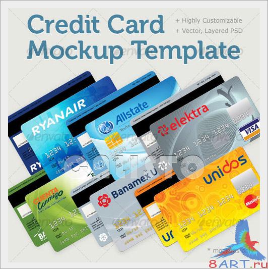 Credit Card Mockup Template - GraphicRiver