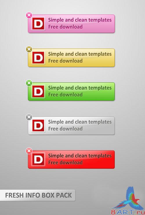 Fresh Info Box PSD Template Fresh Info Box PSD Template