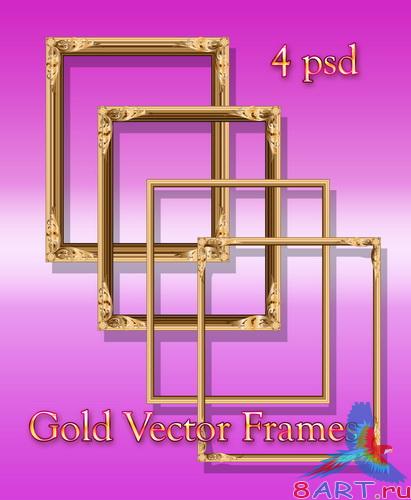 Gold Vector Frames
