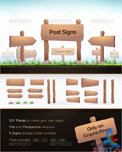 Post Signs Vector Pack - GraphicRiver Post Signs Vector Pack - GraphicRiver