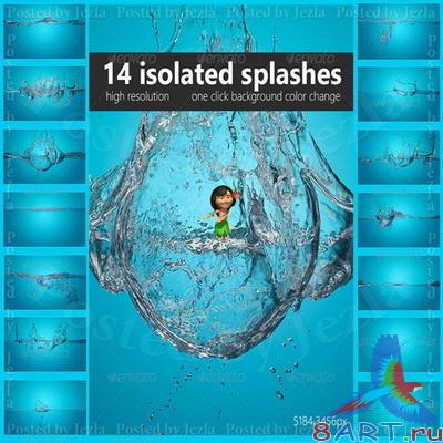 GraphicRiver - 14 Isolated Splashes