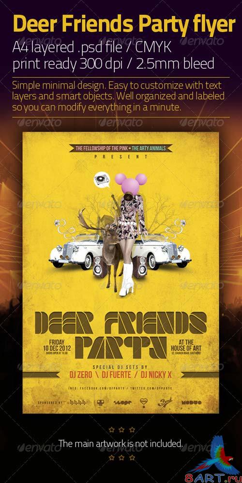 GraphicRiver Deer Friends Party Template