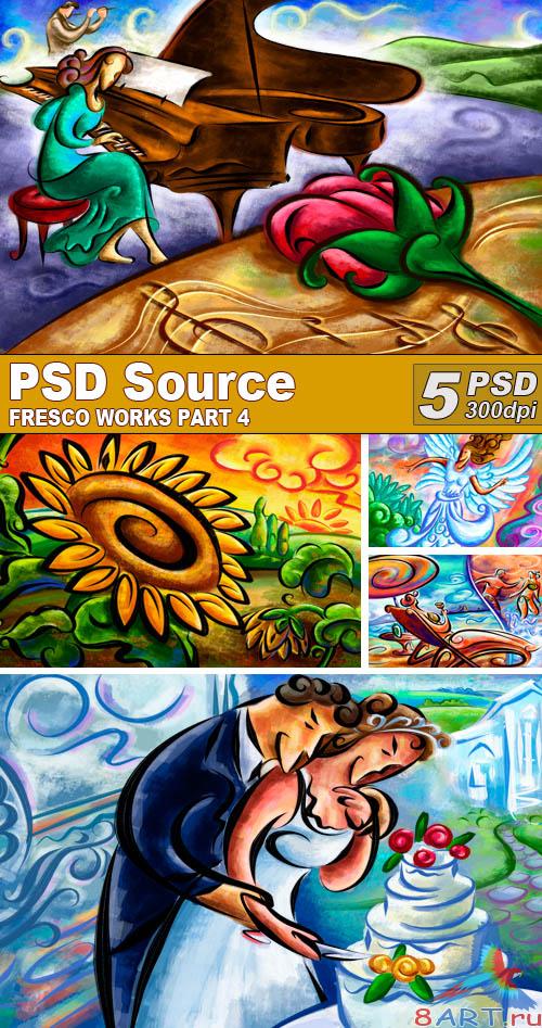 PSD Illustrations - Fresco works 4 PSD Illustrations - Fresco works 4